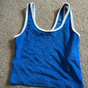 Blue and white tank top, Hollister brand new